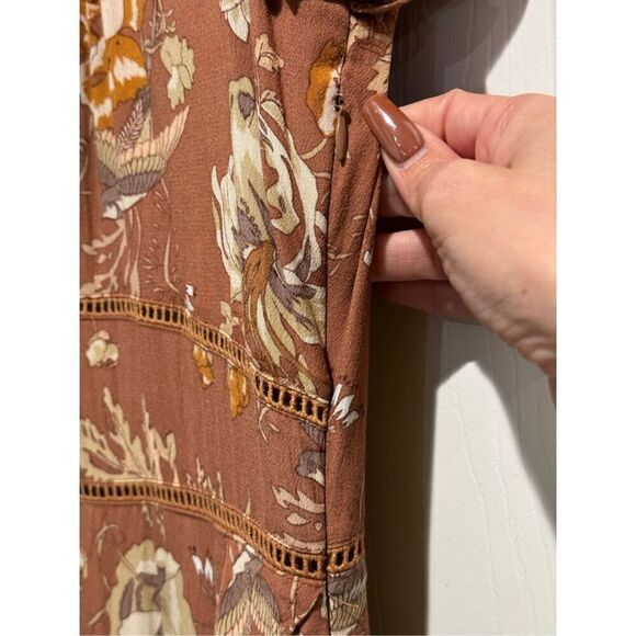 Spell & The Gypsy Collective Rosa Garden Party Midi Dress in Camel Size Medium - Picture 13 of 16